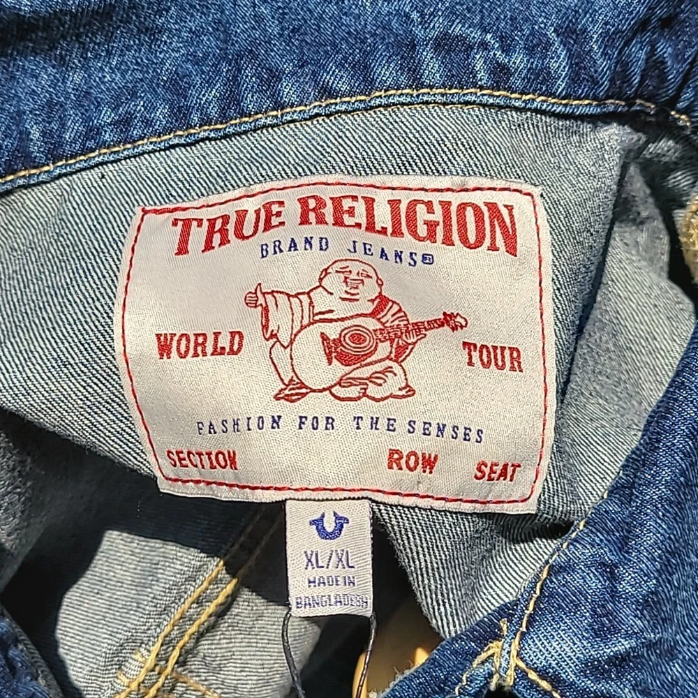 True Religion Jean Jacket Size XL Blue